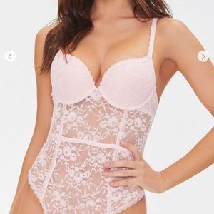 Floral Lace Lingerie Bodysuit